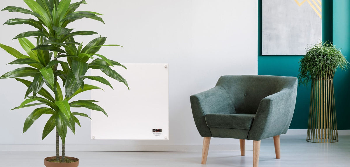 Electric Heater with Plug-in Thermostat, 400W, White