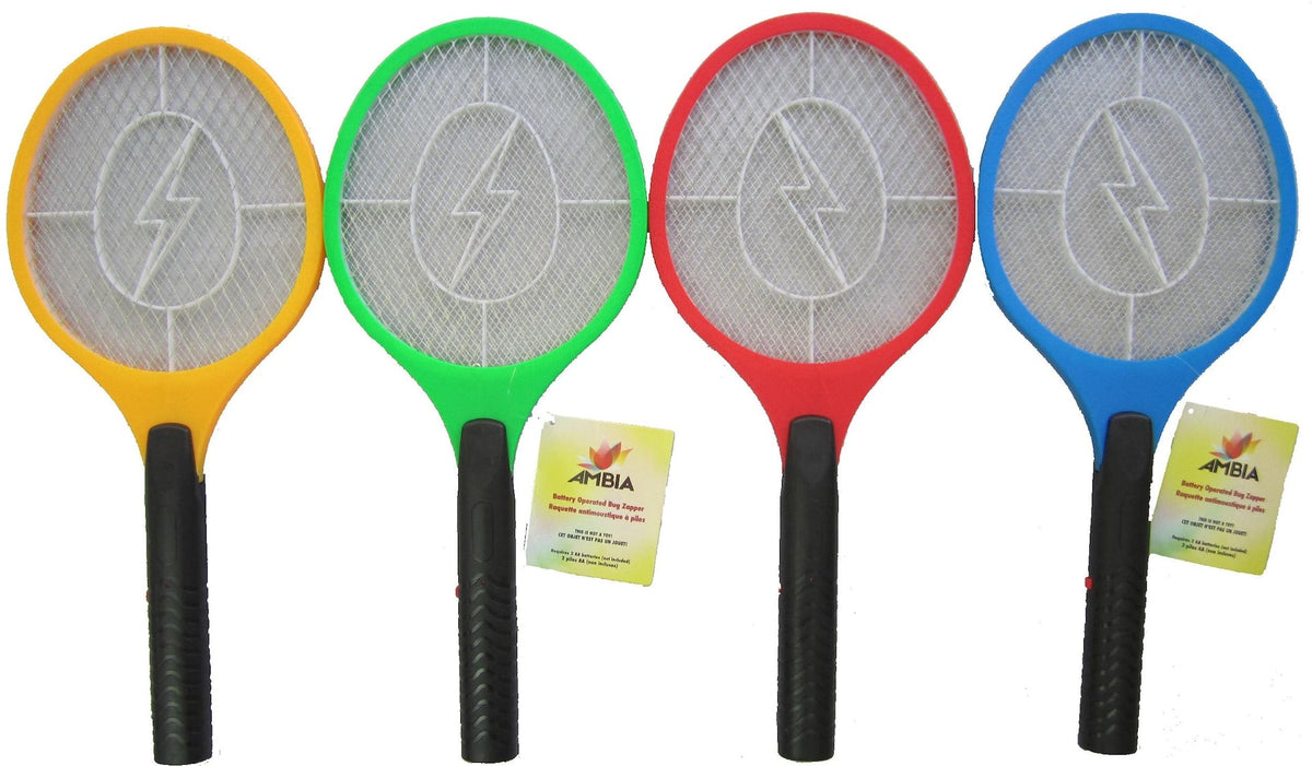 Battery-Powered Mosquito/Bug Zapper Racket, Assorted Colours