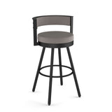 Eller Swivel Bar Stool with Padded Backrest, Multiple Colours, 30-in