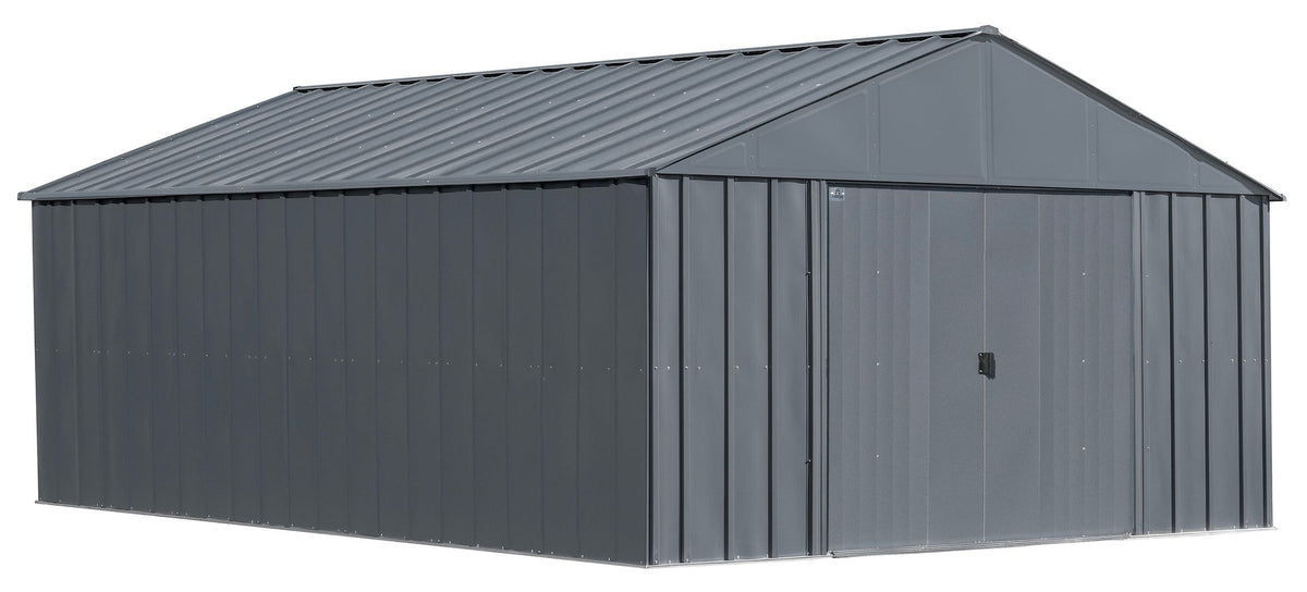 Arrow Classic 12x17-ft Charcoal Corrosion-Resistant Metal Shed