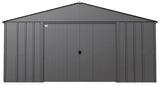 Arrow Classic 14x17-ft Charcoal Corrosion-Resistant Steel Shed