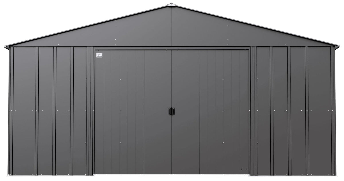 Arrow Classic 14x17-ft Charcoal Corrosion-Resistant Steel Shed