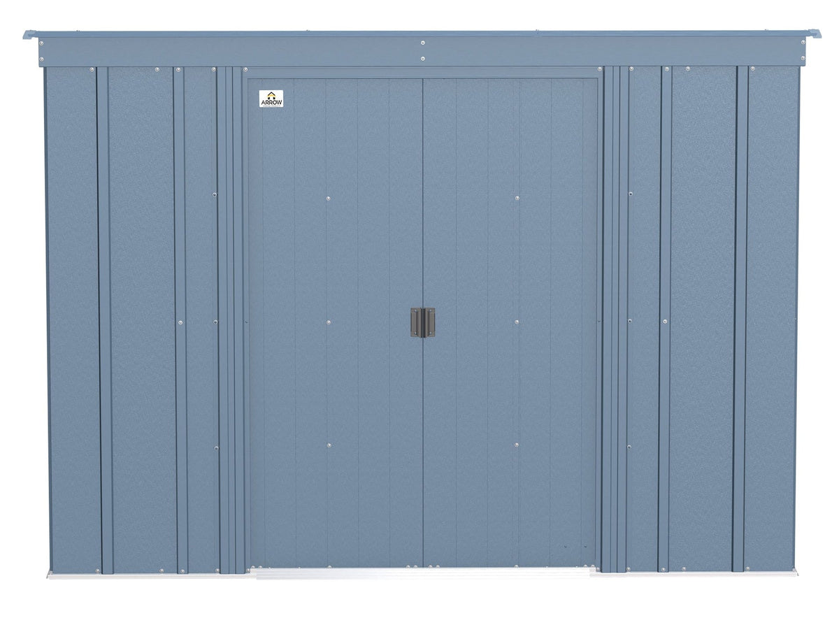 Arrow Classic Galvanized Steel Storage Shed, Blue Grey, 8-ft x 4-ft