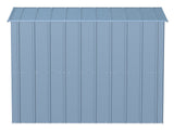 Arrow Classic Galvanized Steel Storage Shed, Blue Grey, 8-ft x 4-ft