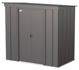 Arrow Classic Galvanized Steel Storage Shed, Charcoal, 6-ft x 4-ft