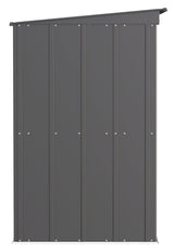 Arrow Classic Galvanized Steel Storage Shed, Charcoal, 6-ft x 4-ft