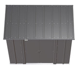 Arrow Classic Galvanized Steel Storage Shed, Charcoal, 6-ft x 4-ft