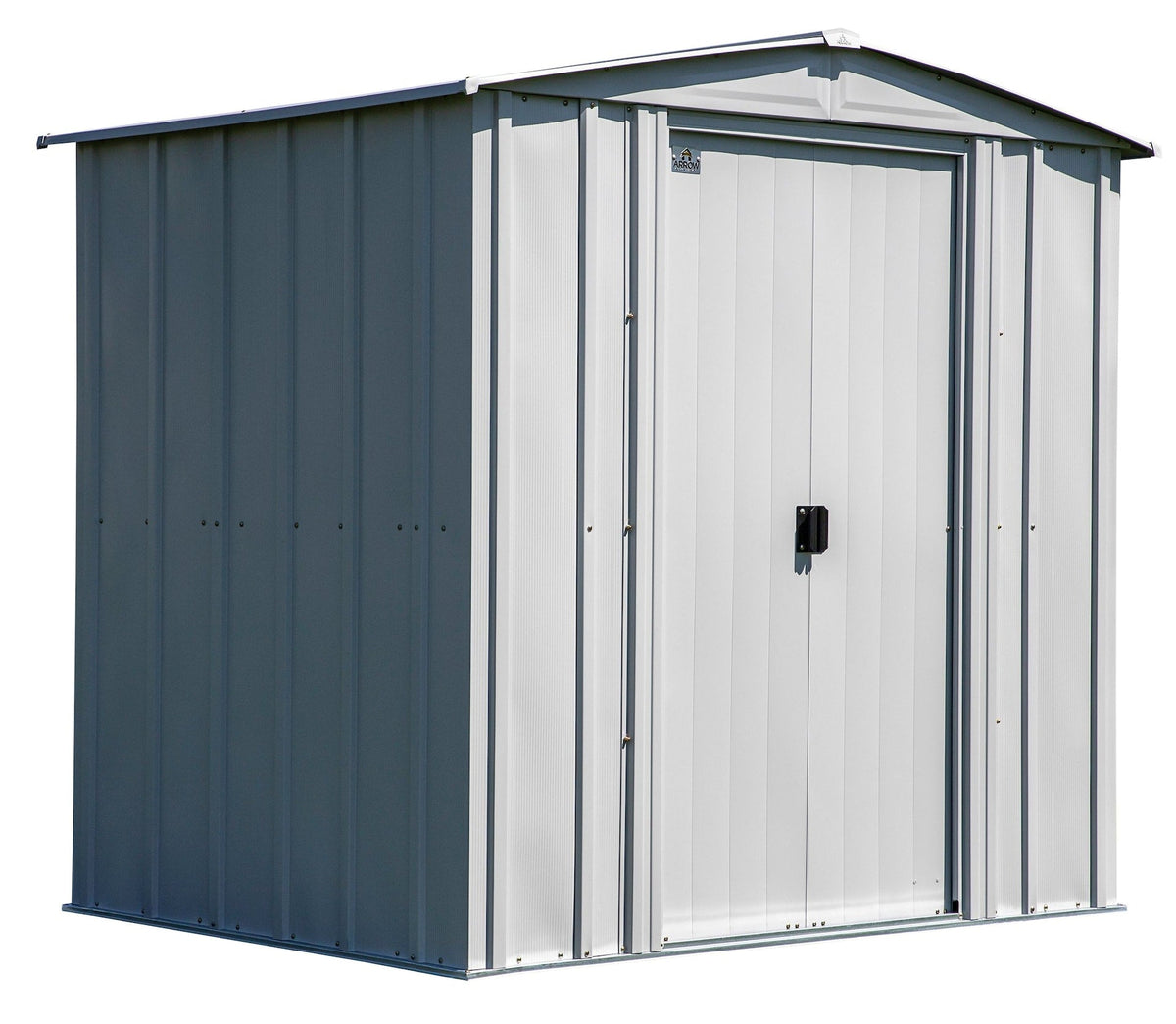 Arrow Classic Galvanized Steel Storage Shed, Flute Grey, 6-ft x 5-ft