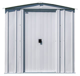Arrow Classic Galvanized Steel Storage Shed, Flute Grey, 6-ft x 5-ft