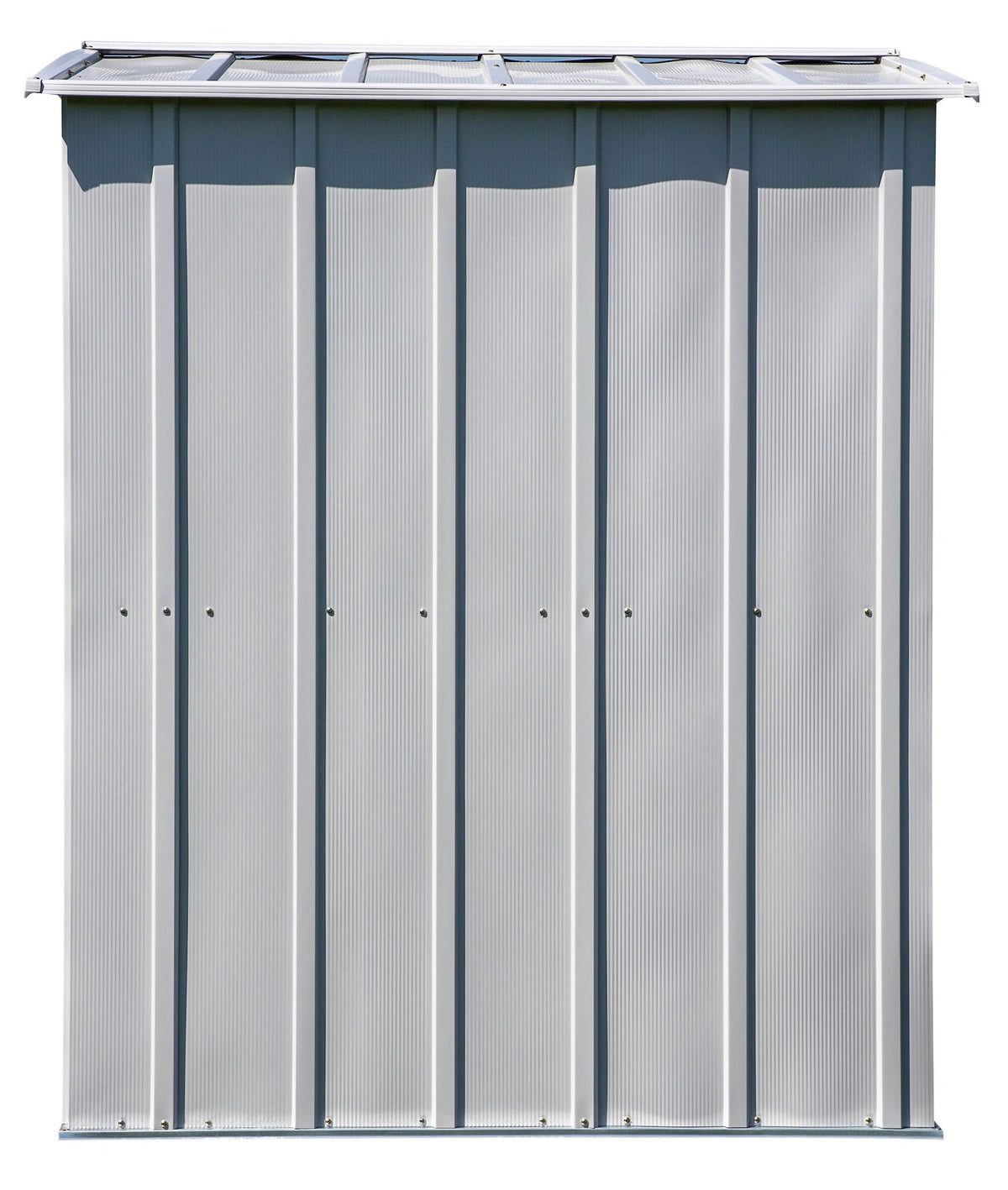 Arrow Classic Galvanized Steel Storage Shed, Flute Grey, 6-ft x 5-ft
