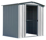 Arrow Classic Galvanized Steel Storage Shed, Flute Grey, 6-ft x 5-ft