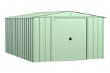 Arrow Classic Galvanized Steel Storage Shed, Sage Green, 10-ft x 14-ft