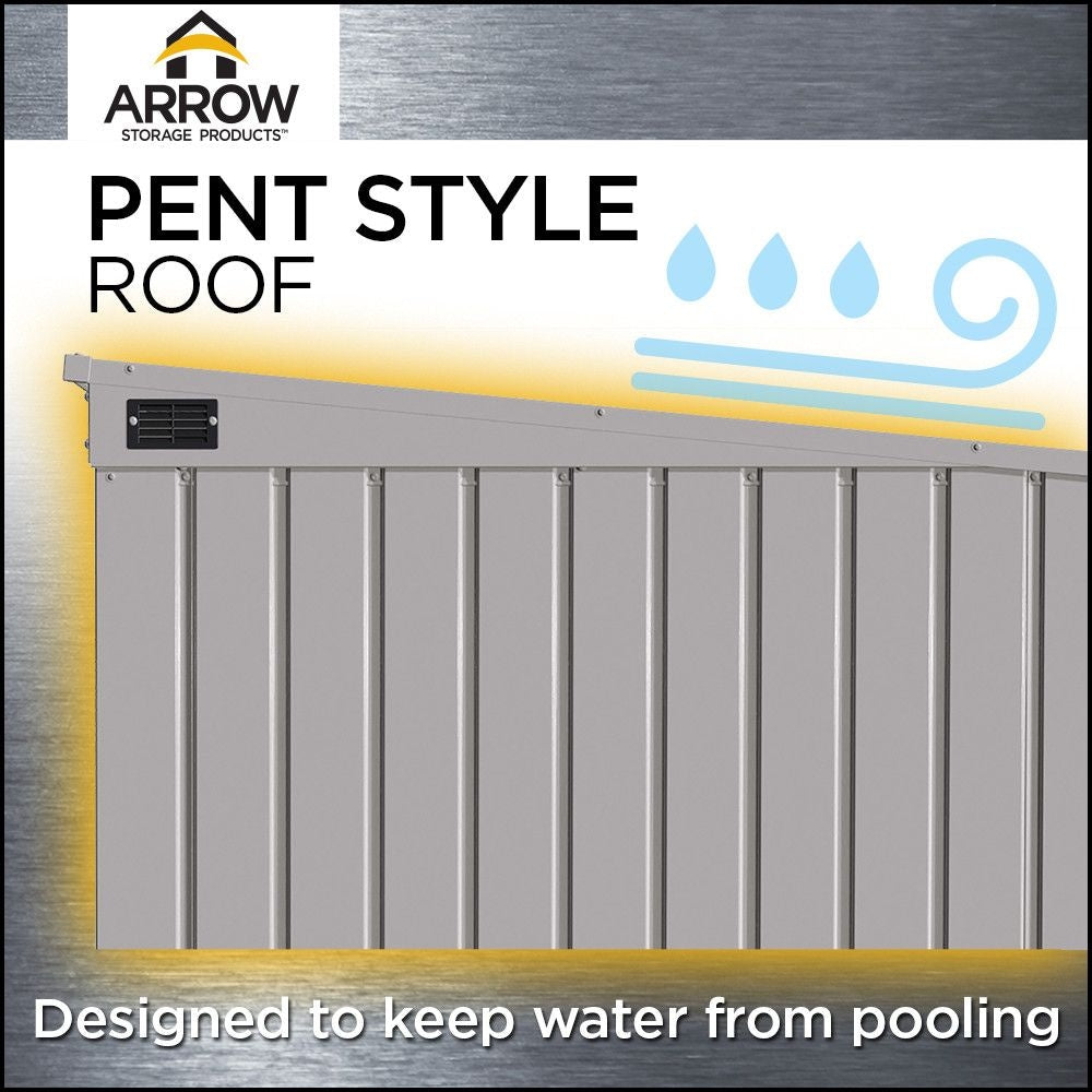Arrow Elite 10x4-ft Galvalume Corrosion-Resistant Steel Shed