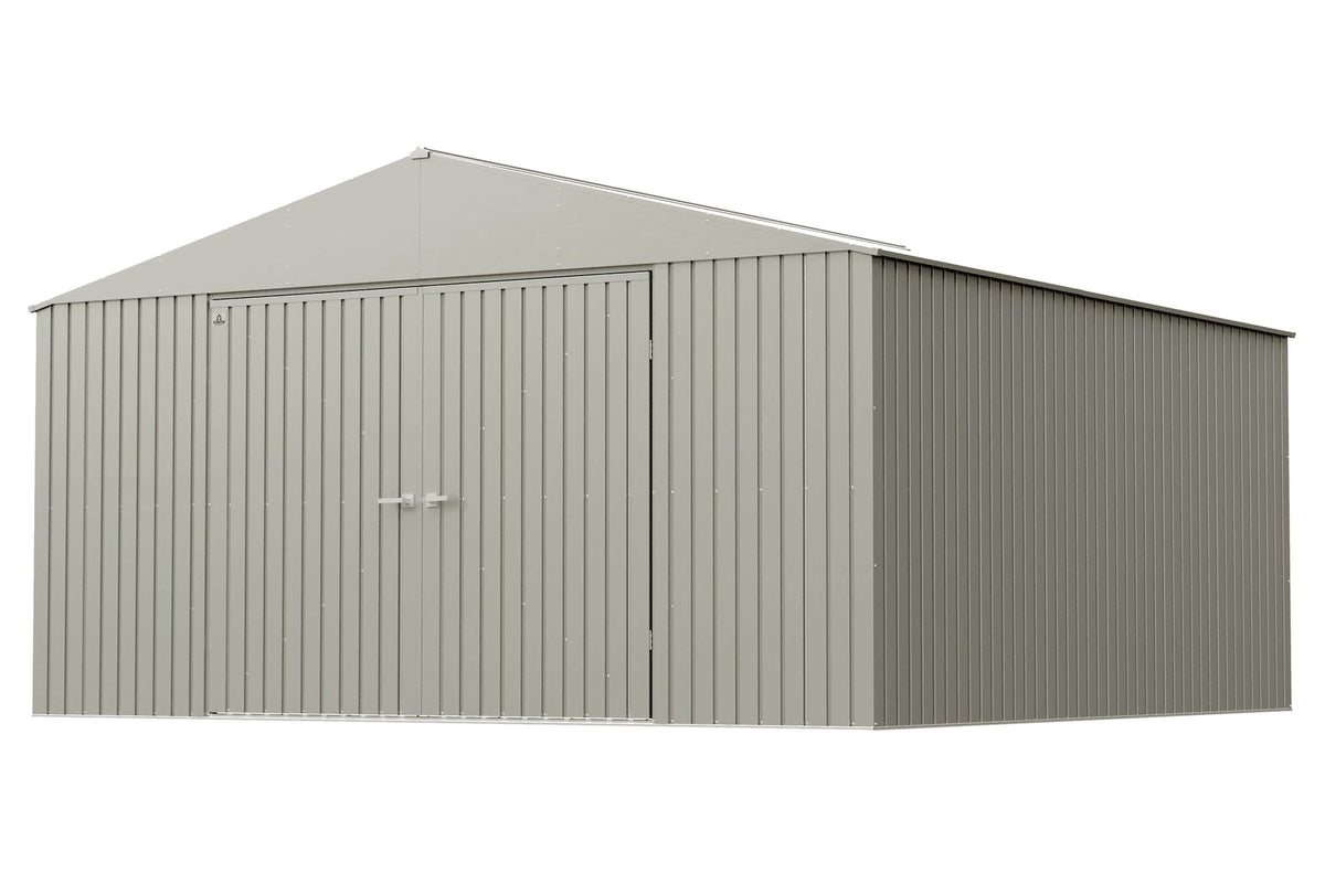 Arrow Elite 14x14-ft Cool Grey Corrosion-Resistant Steel Storage Shed