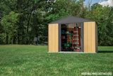 Arrow Ironwood Steel Hybrid Shed Kit, Anthracite, 10-ft x 12-ft