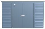 Arrow Select Galvanized Steel Storage Shed, Blue Grey, 10-ft x 4-ft