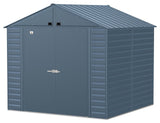 Arrow Select Galvanized Steel Storage Shed, Blue Grey, 8-ft x 8-ft