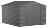 Arrow Select Galvanized Steel Storage Shed, Charcoal, 10-ft x 12-ft