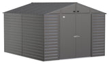 Arrow Select Galvanized Steel Storage Shed, Charcoal, 10-ft x 12-ft