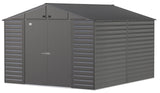 Arrow Select Galvanized Steel Storage Shed, Charcoal, 10-ft x 12-ft