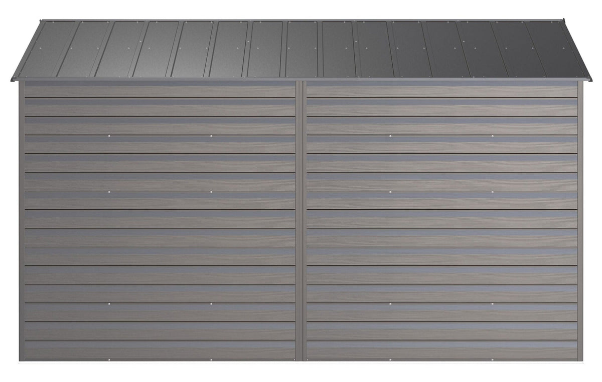 Arrow Select Galvanized Steel Storage Shed, Charcoal, 10-ft x 12-ft