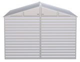 Arrow Select Galvanized Steel Storage Shed, Flute Grey, 10-ft x 12-ft