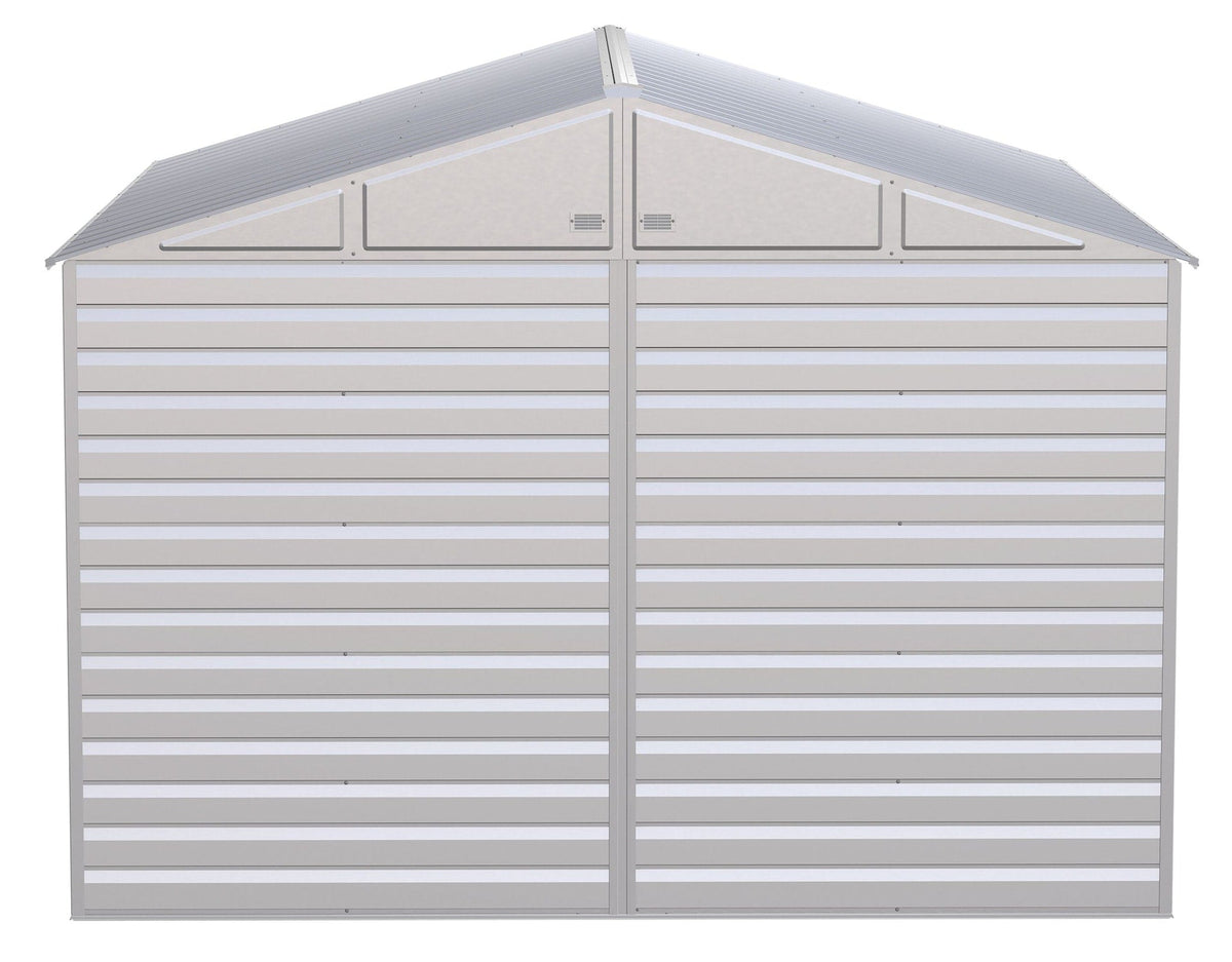 Arrow Select Galvanized Steel Storage Shed, Flute Grey, 10-ft x 12-ft