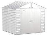 Arrow Select Galvanized Steel Storage Shed, Flute Grey, 8-ft x 8-ft
