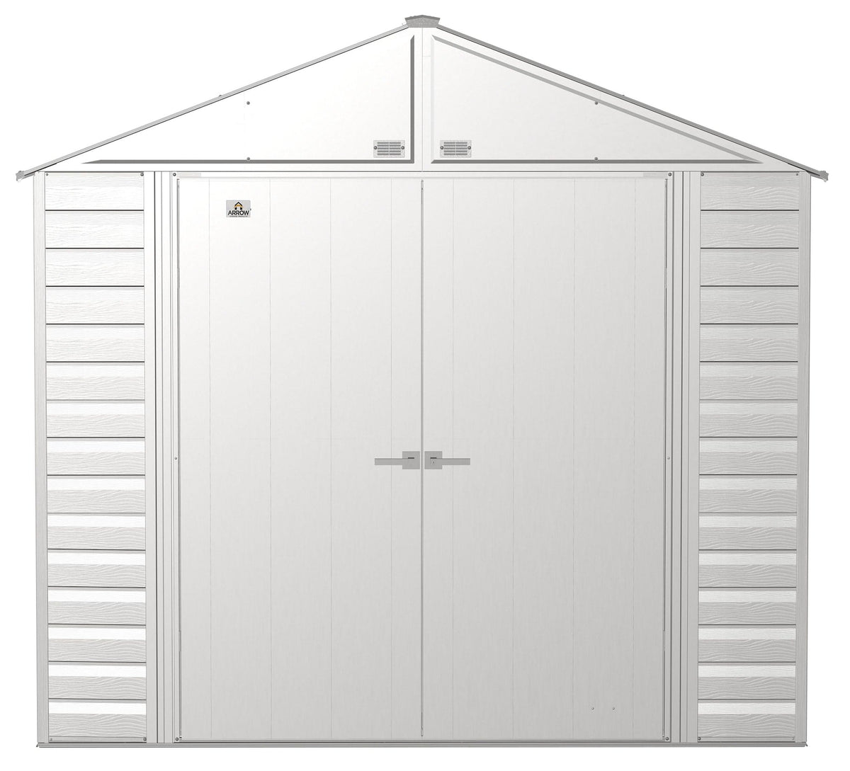 Arrow Select Galvanized Steel Storage Shed, Flute Grey, 8-ft x 8-ft