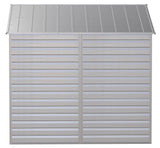 Arrow Select Galvanized Steel Storage Shed, Flute Grey, 8-ft x 8-ft