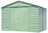 Arrow Select Galvanized Steel Storage Shed, Sage Green, 10-ft x 8-ft