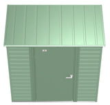 Arrow Select Galvanized Steel Storage Shed, Sage Green, 6-ft x 4-ft