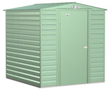 Arrow Select Galvanized Steel Storage Shed, Sage Green, 6-ft x 7-ft