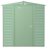 Arrow Select Galvanized Steel Storage Shed, Sage Green, 6-ft x 7-ft
