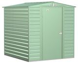 Arrow Select Galvanized Steel Storage Shed, Sage Green, 6-ft x 7-ft