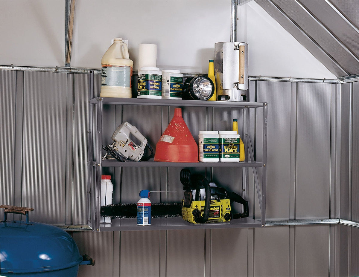 Arrow Telescoping 3-Tier Galvanized Steel Shelf Kit