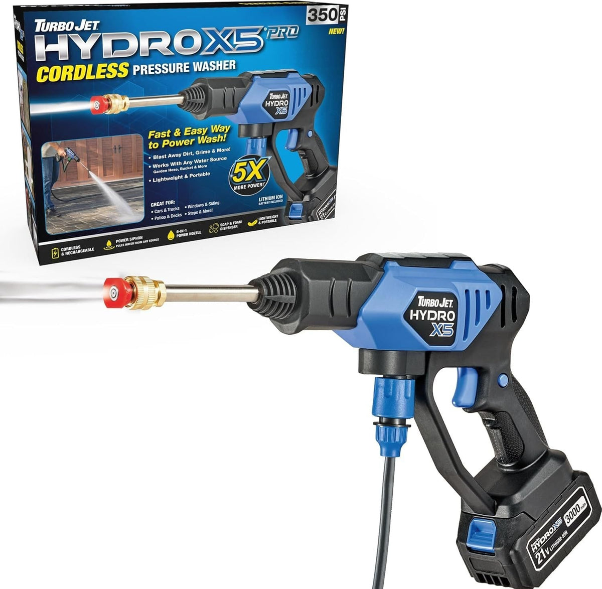 TurboJet Cordless Pressure Washer
