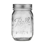 Ball Regular Mouth Pint Glass Mason Jar, 16-oz/473-mL, 8-pk