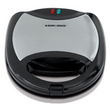 4-in-1 Round Compact Waffle Maker with Interchangeable Plates & Indicator Lights