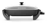 Family-Sized Non-Stick Electric Skillet, Black, 12x15-in