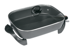 Family-Sized Non-Stick Electric Skillet, Black, 12x15-in