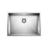 Quatrus R0 25-in Single Bowl Undermount Stainless Steel Kitchen Sink