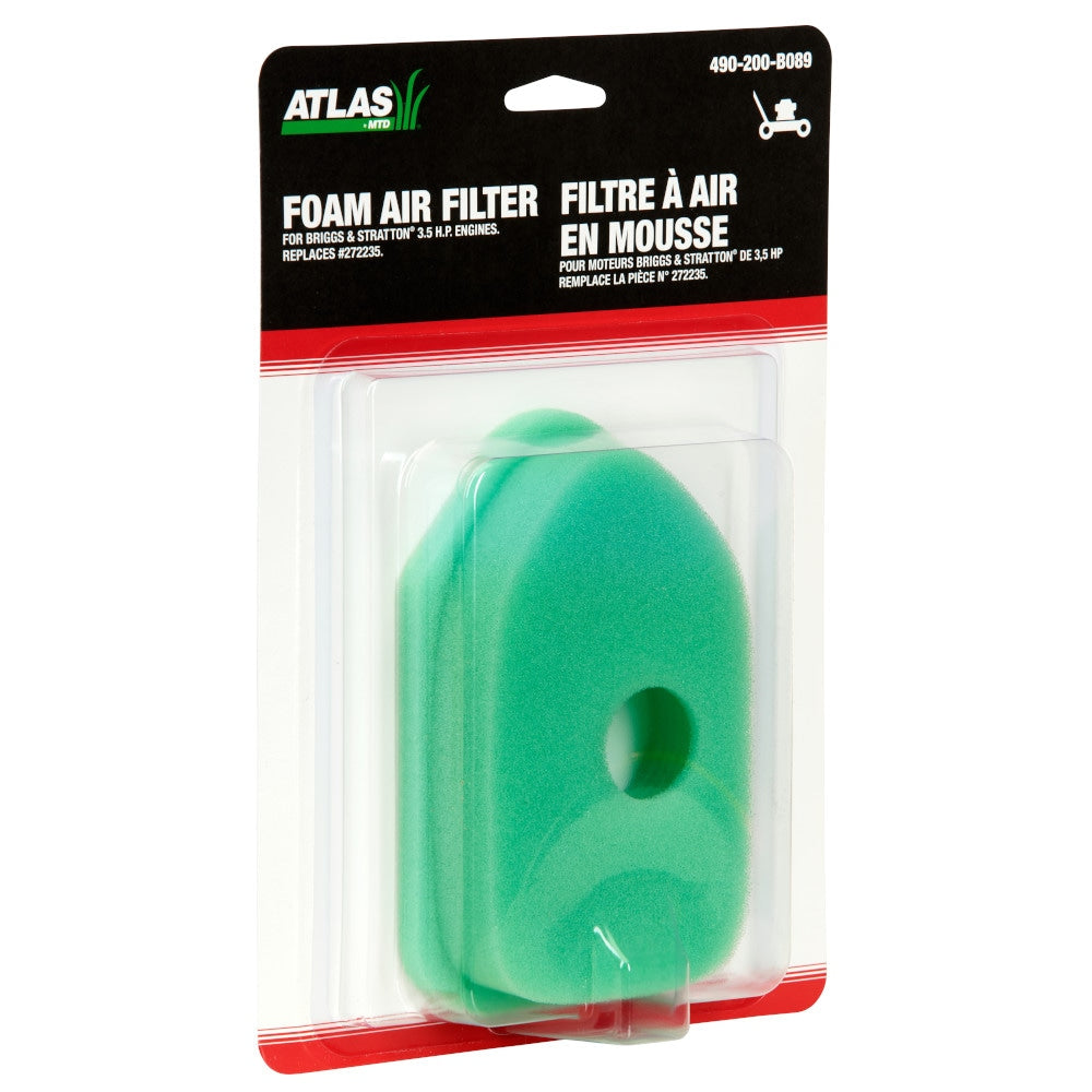 Lawnmower Replacement Foam Air Filter, for Briggs 3-4 HP engines