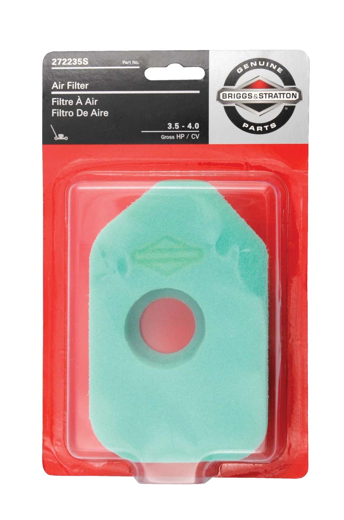 Lawnmower Replacement Foam Air Filter, for Briggs 3-4 HP engines