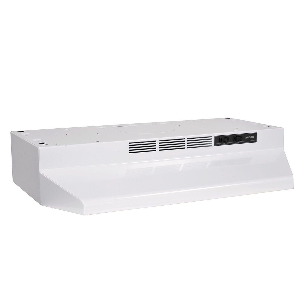 BU2 Series 230CFM Under Cabinet Kitchen Exhaust Fan Range Hood, White, 24-in