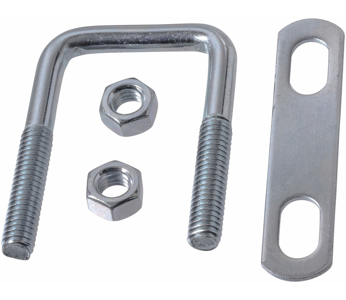 Square U Bolt, Carbon Steel and Zinc-Plated, 2-1/2 x 1-1/3-in