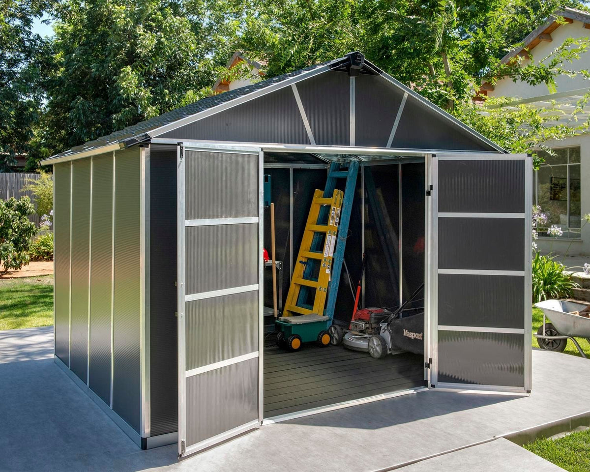 Multi-Function Polycarbonate Yukon Shed, 11x9-ft