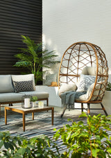 CANVAS Baffin All-Weather Wicker Outdoor/Patio Conversation Set with Custom Fit Cover