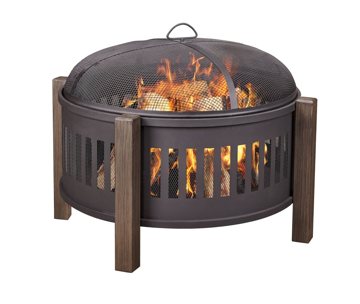 Canvas Campobello Round Wood Burning Outdoor Fire Bowl/Fire Pit, 31 x 24-in