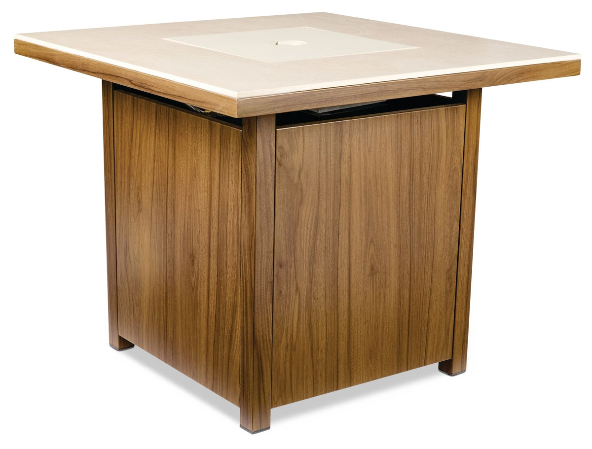 CANVAS Clarke LP Gas Outdoor Fire Table, 40,000 BTUs, 30-in, Brown